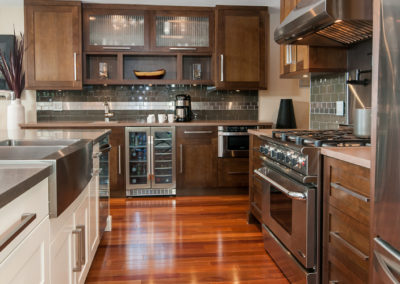 Walnut Transitional Kitchen by Countrywide Kitchens